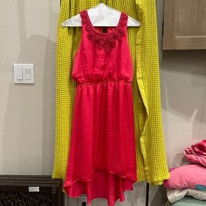 Soprano Pearl Beaded, Hot Pink Dress